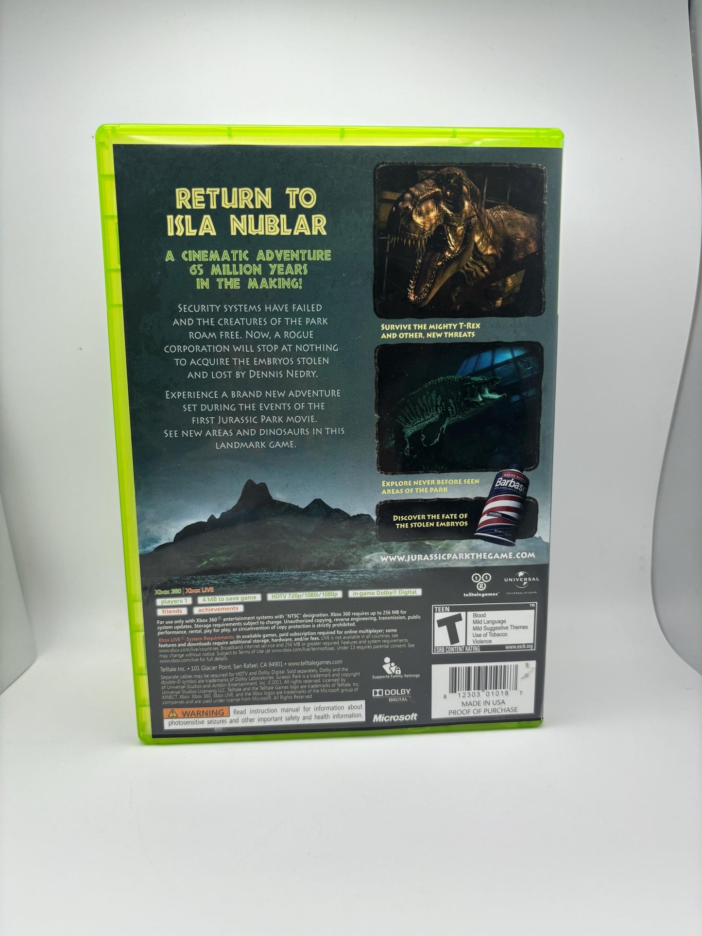 Jurassic Park the Game for Xbox 360 CIB