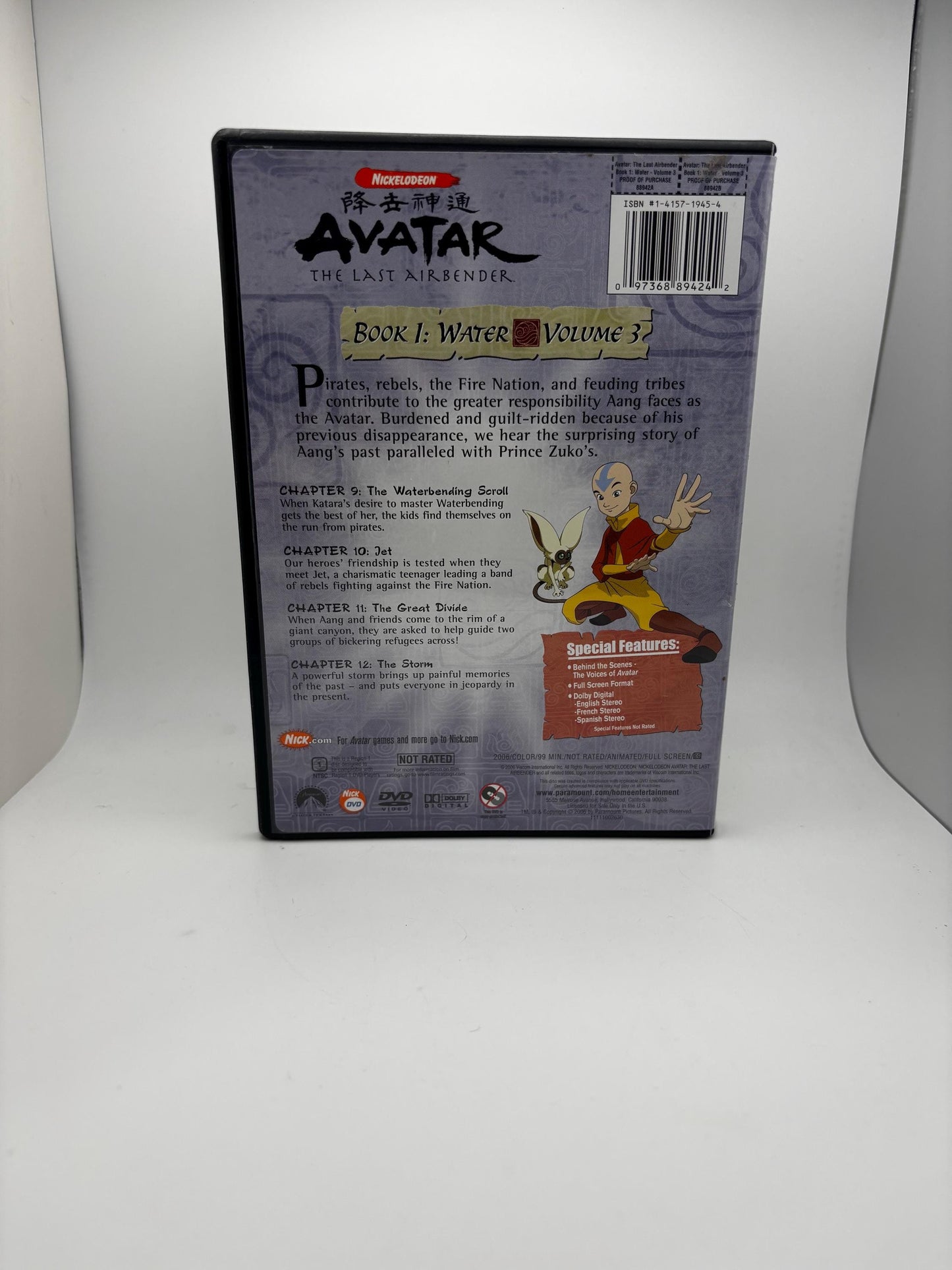 Avatar the Last Airbender Book 1 Water Volume 3 DVD