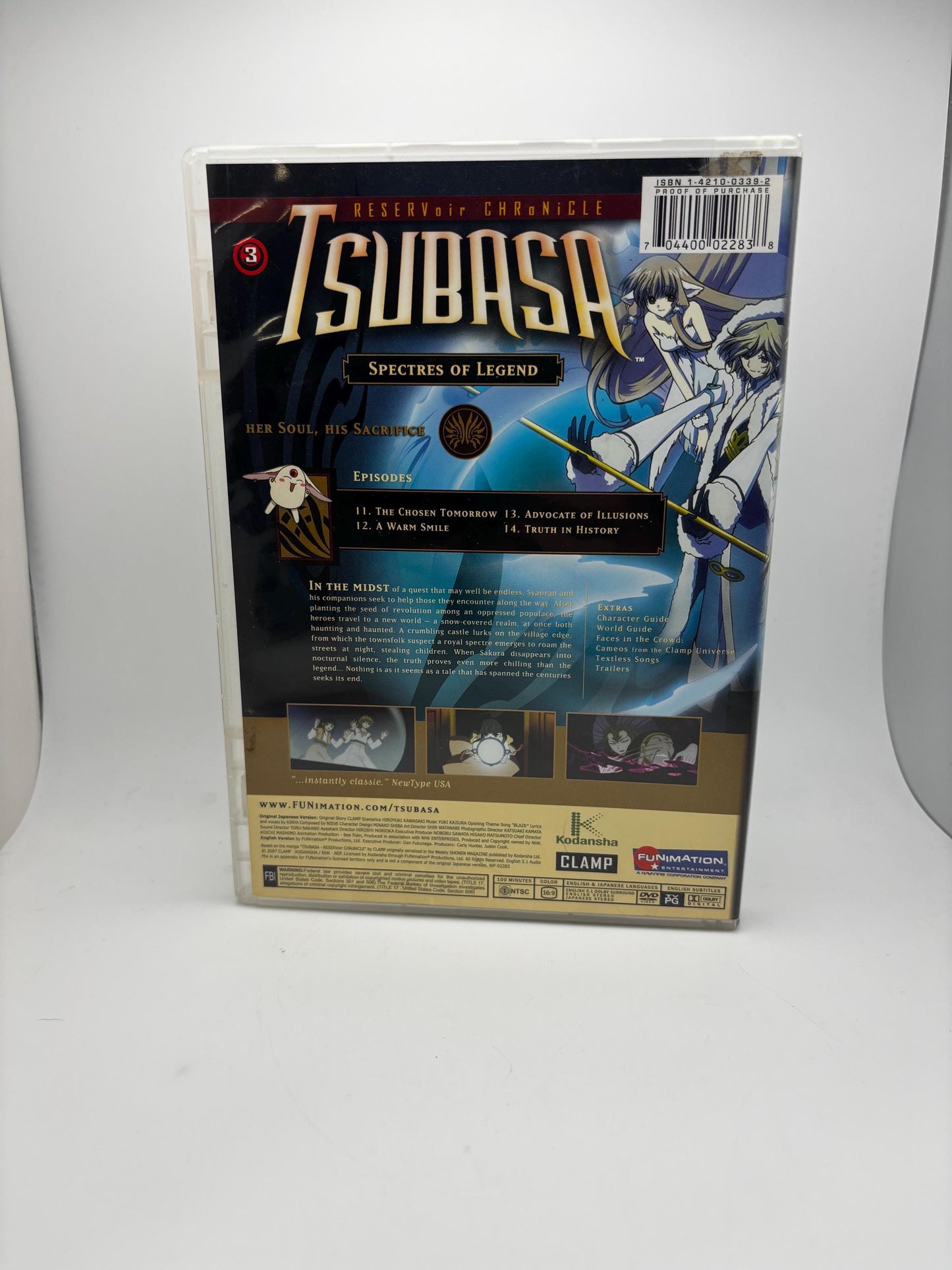 Tsubasa Spectres of Legend Volume 3 DVD